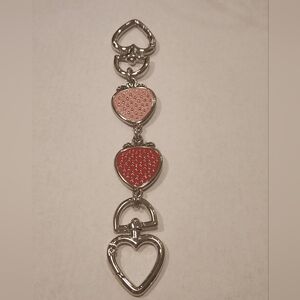 Heart and Strawberry Charm Bag Chain Extender